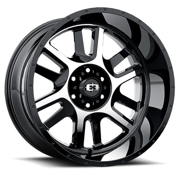 18x9 Vision Off-Road 419 Split Black Machined Wheel 5x4.5 (18mm)