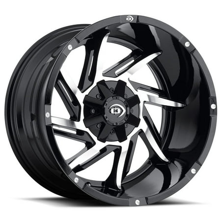Vision Off-Road Prowler 18x9 8x165.1 12et Gloss Black Machined Face Wheel