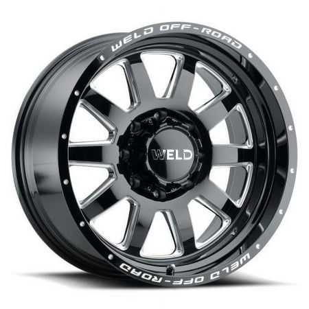 18x9 WELD Off-Road W102 Stealth Gloss Black and Milled Wheel 6x135/6x5.5 (0mm)