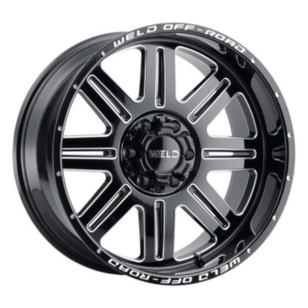 18x9 WELD Off-Road W103 Chasm Gloss Black and Milled Wheel 8x6.5 (0mm)