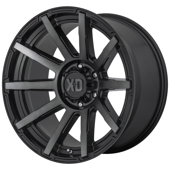 18x9 XD XD847 OUTBREAK Satin Black With Gray Tint Wheel 5x150 (25mm)