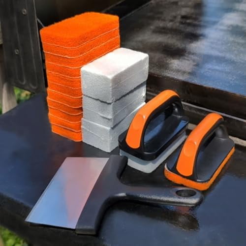 19 in 1 Griddle Cleaning Kit for Blackstone Accessories, Flat Top Grill Cleaning Kit w/Griddle Scraper, 4 Grill Stone, Griddle Brush Easy to Remove Stain - 5060$$Garden & Patio