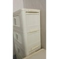 thumbnail image 1 of 19.15"×12.15"×51.35" Cream White Folding Storage Unit - 5 , Collapsible With Magnetic Door And Wheels, Plastic For Living Room, Kitchen, Bedroom, Gaming Tool Modern 19.15" Cabinet Wheels Room, 1 of 6