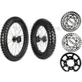 thumbnail image 1 of 19" 16" Wheel Front 70/100-19+ Rear 90/100-16 Tire and Rim Combo Inner Tube with 15mm Axles & Sprocket & Disc Rotor for Pit Trail Dirt Bike Suitable for XR CRF TTR Taotao Apollo SSR Parts, 1 of 8