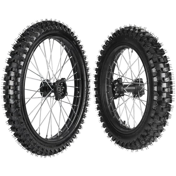 19" 16" Wheel Front 70/100-19+ Rear 90/100-16 Tire and Rim Combo Inner Tube with 15mm Bearing Assembly for Pit Pro Trail Dirt Bike Monkey Suitable for XR CRF TTR Taotao Apollo SSR Parts
