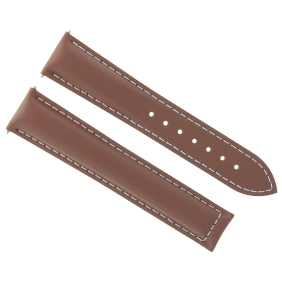 19/16MM LEATHER STRAP WATCH BAND FOR OMEGA SPEEDMASTER MOON SEAMASTER TAN WS
