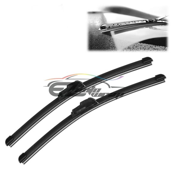 19"&19" One Pair Windshield Wiper Blades Bracketless J-HOOK U-HOOK OEM QUALITY