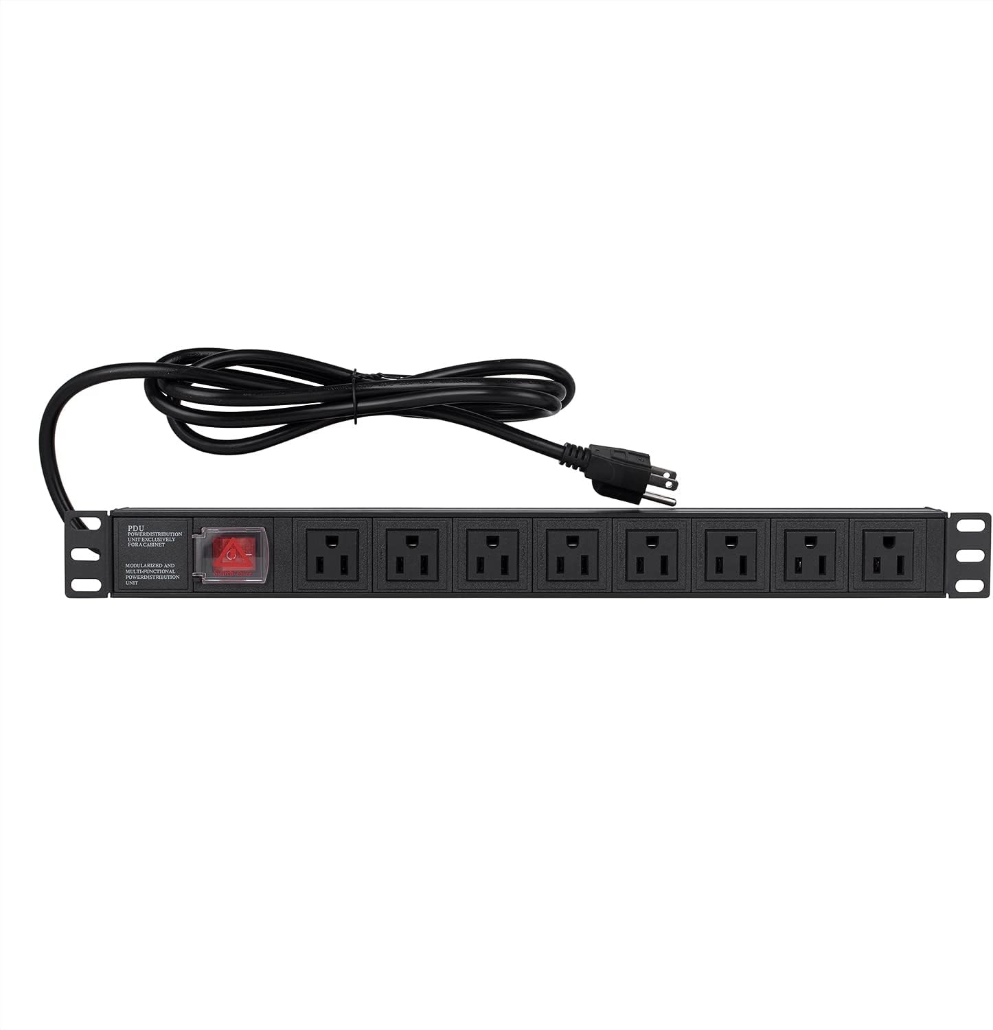 19" 1U Rack Mount PDU Power Strips 6 or 8 Outlet Mountable Power Strip