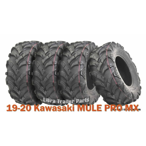 19-20 Kawasaki MULE PRO MX Full Set 4 ATV tires 25x10-12 P341 Solid Mud