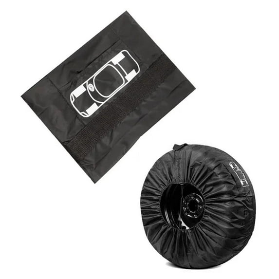 19"-23" Car Spare Tyre Tire Protection Cover Carry Red Bag Handle Storage E5P4