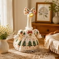 thumbnail image 1 of 19-23 Inch Porch Goose Outfit Christmas Tree Snowflake Print Dress with Bell Bow Accent and Matching Headband for Outdoor Front Yard Decor, 1 of 7
