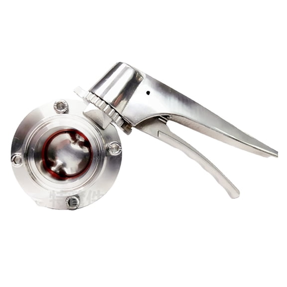 19/25/32/38/45/51mm Pipe OD X 1.5" 2" Tri Clamp Sanitary Butterfly Squeeze Trigger Flow Control Valve SUS 304 Stainless ,Stable Performance