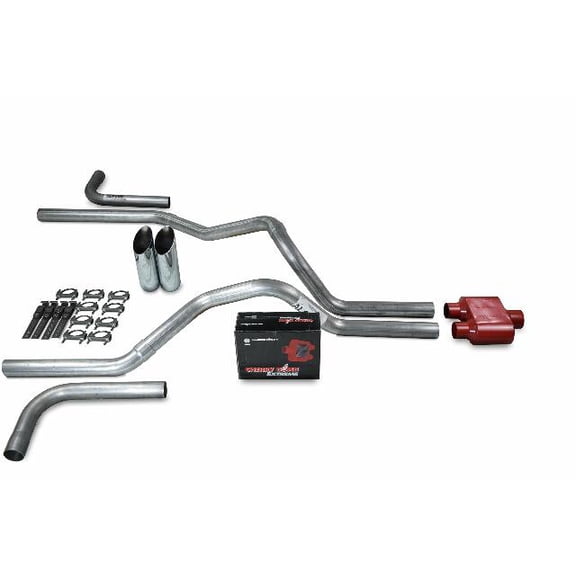 19-25 Chevy GMC 1500 2.5" Dual Exhaust Cherry Bomb Extreme Side Exit Slash Tip