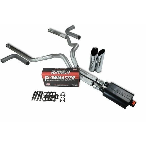 19-25 Dodge Ram 1500 3" Dual Exhaust Kit Flowmaster Super 40 Slash Side Exit