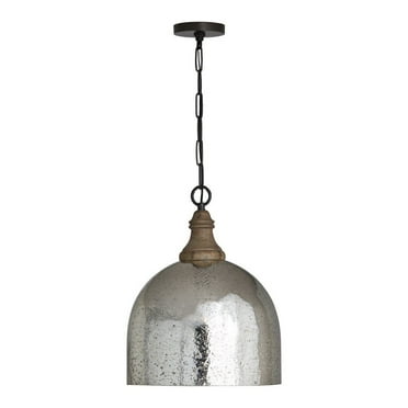 19.25 Inch 1 Light Pendant In Urban/Industrial/Farmhouse/Rustic/Mixed Materials Style 15 High By 19.25 Wide     -Traditional Installation Capital