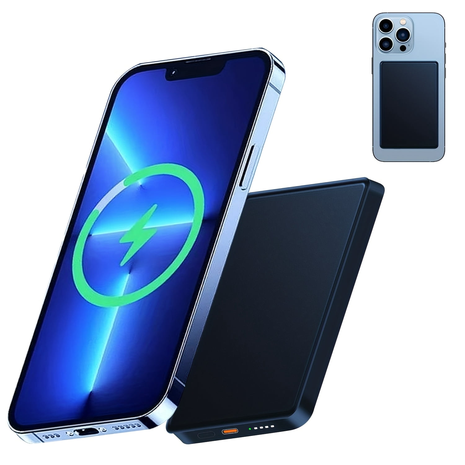 19.25W PD Charging Power Bank 5000Mah - Compact Wireless Charger, Magnetic Charging Pack, USB Type-C, Rechargeable Lithium Polymer Battery for Mobile Devices