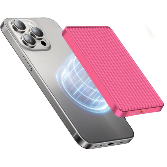 19.25W PD Charging Power Bank 5000Mah - Compact Wireless Charger, Magnetic Charging Pack, USB Type-C, Rechargeable Lithium Polymer Battery for Mobile Devices