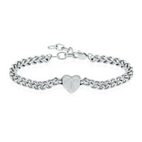 19-25cm Stainless Steel Heart Urn Pendant Chain Link Funeral Urns Bracelet Cremation Jewelry for Ashes Keepsake Memorial Jewelry