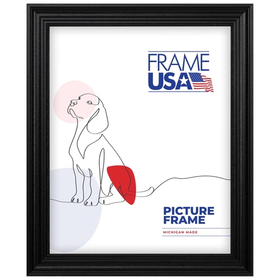19.25x26.75 Picture Frame – Black Boardroom Certificate Style 77272-000, 1 Inch Wood Moulding, Includes Plexiglass and Backing, Wall Display Frame for Art, Posters, or Photos – Frame USA