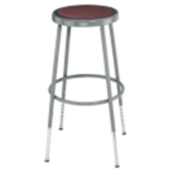 19-27 in. Adjustable Height Stool, Steel, Gray