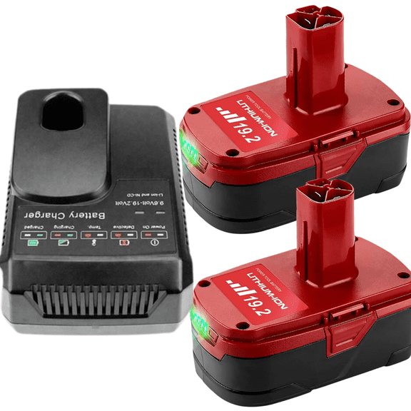 19.2V 8.0Ah Battery Replacement for Craftsman 19.2Volt C3 XCP with Charger Kit, 19.2V Charger for 130279005 1323903 130211004