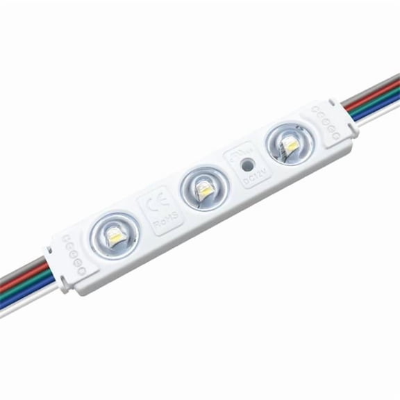 19.2W RGB Plus 3000K LED Channel Ray - 20 Modules - 12V, White