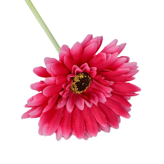 19.3" Artificial Gerbera Daisy Stem A (Hot Pink) 1PCS, Realistic Silk Fake Flower for Wedding Bouquets, Table Centerpieces, Home Kitchen Decor, Spring & Easter Floral Arrangements