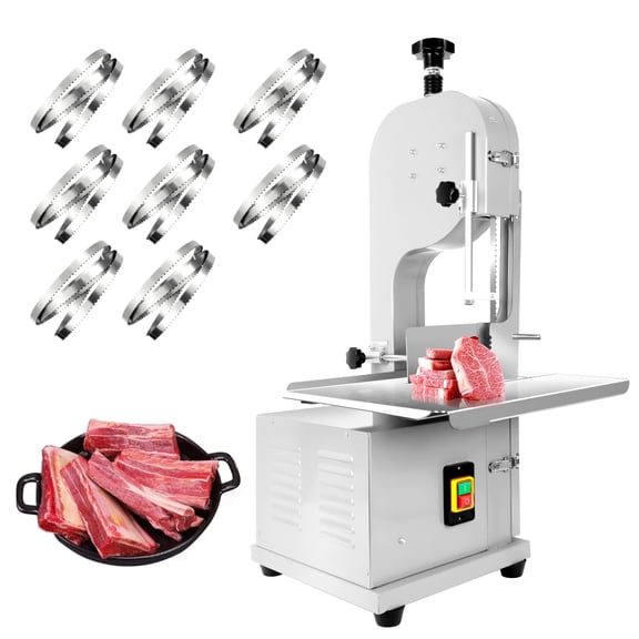 19.3" x 15.3" Stainless Steel Workbench Electric Meat Bone Saw Machine, Commercial Bandsaw Machine, Table Sawing, Meat Cutting Machine for Restaurant & Deli Kitchens