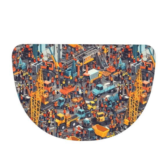 19×30in Flannel Semicircle Mat Absorbent Cleaning Maintenance And Durable Thick Dropping Easily Engineering Vehicle (2)