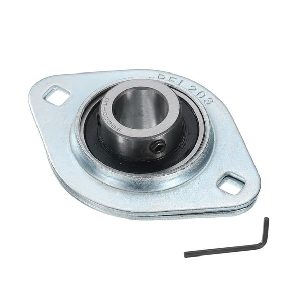 19/32" Bore Flange Mounted Bearing SBPFL202-10 Unit Pressed Steel Housing Two Bolt Bearing , with A Wrench