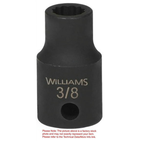 19/32" x 1/2" Drive 6 Point Shallow Supertorque™ Socket, Chrome Finish. Not Suitable For Impact Use. Williams® USA # JHWST-619