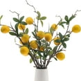 thumbnail image 1 of 19.3inch Simulation Artificial Lemon Branches Fake Fruit Yellow Decoration for Home DIY Flower Arrangement Photography Props 5PCS, 1 of 3