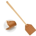 thumbnail image 1 of Trianu Fly Swatter Leather Fly Swatter Manual Fly Swatter with Wood Handle Rustic Bug Swatter for Flies Bees Mosquitoes Outdoor Indoor Garden Supplies, Brown, 1 of 7