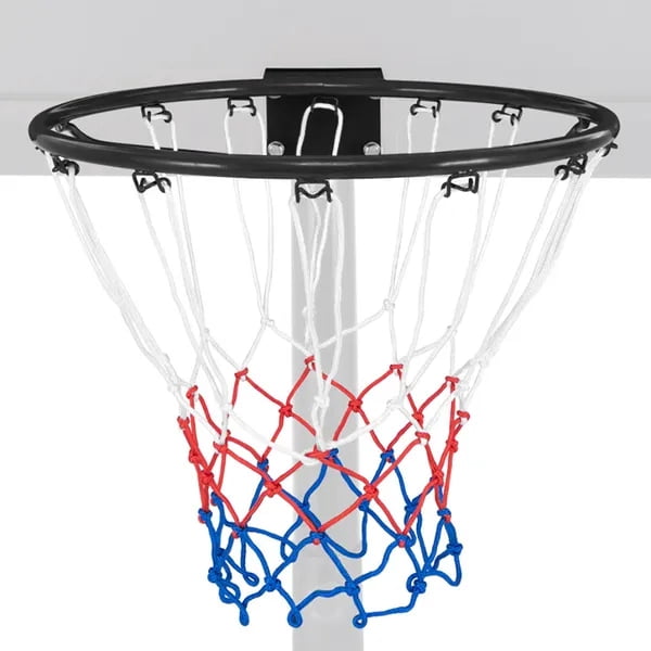 19.5"×16"×3" 15 Inch Basketball Rim Replacement, Heavy Duty Metal Hoop with All Weather Net & Mounting Hardware for Indoor Outdoor