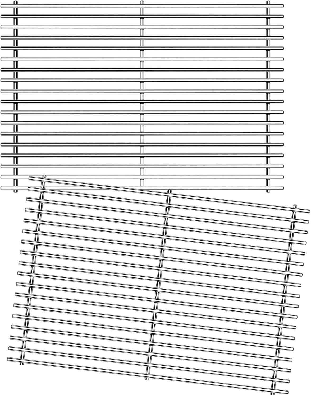 19.5" 304 Stainless Steel Grill Grates for Weber Genesis E310 E320 E330 S310 S320 S330 EP-310 EP-320 EP-330 Gas Grills Cooking Grates Replacement Parts for Weber Genesis 300 Series 7528 7524