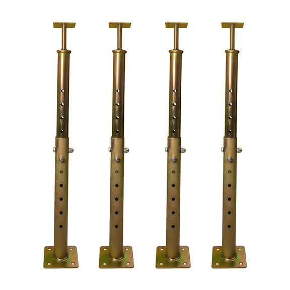 19.5"-34.5" Height Range Adjustable House Floor Jacks Post Pole for Leveling, Galvanized, 4 Pack