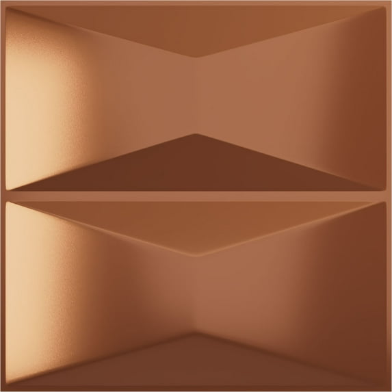 19 5/8"W x 19 5/8"H Aberdeen EnduraWall Decorative 3D Wall Panel, Bright Coat Copper (Covers 2.67 Sq. Ft.)
