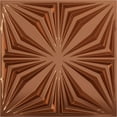 thumbnail image 1 of 19 5/8"W x 19 5/8"H Asher EnduraWall Decorative 3D Wall Panel, Bright Coat Copper (Covers 2.67 Sq. Ft.), 1 of 6