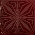 thumbnail image 1 of 19 5/8"W x 19 5/8"H Asher EnduraWall Decorative 3D Wall Panel, Gloss Merlot (Covers 2.67 Sq. Ft.), 1 of 6