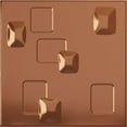thumbnail image 1 of 19 5/8"W x 19 5/8"H Avila EnduraWall Decorative 3D Wall Panel, Bright Coat Copper (Covers 2.67 Sq. Ft.), 1 of 6
