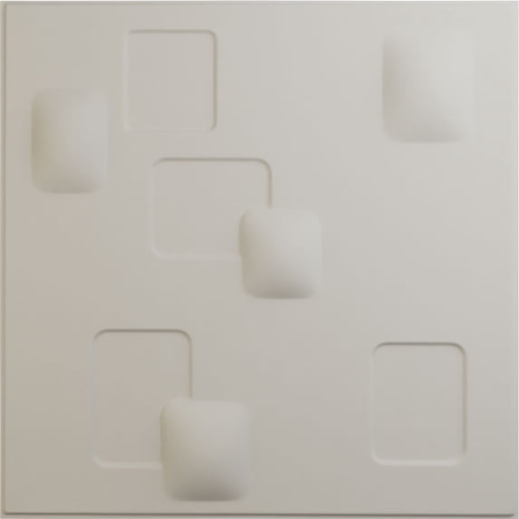 19 5/8"W x 19 5/8"H Avila EnduraWall Decorative 3D Wall Panel, UltraCover Satin Blossom White (Covers 2.67 Sq. Ft.)