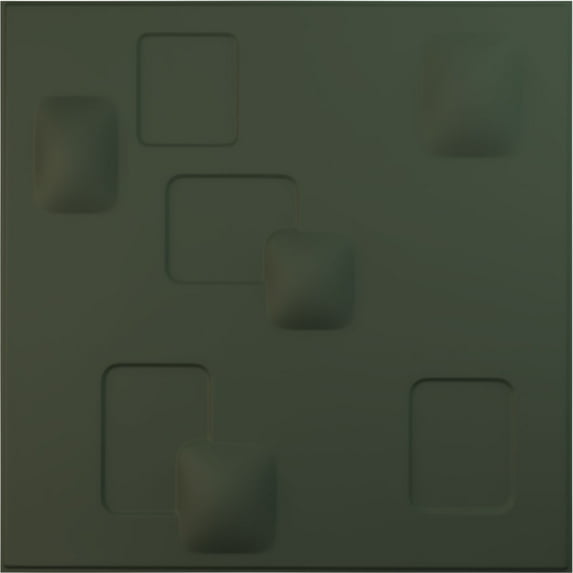 19 5/8"W x 19 5/8"H Avila EnduraWall Decorative 3D Wall Panel, UltraCover Satin Hunt Club Green (Covers 2.67 Sq. Ft.)