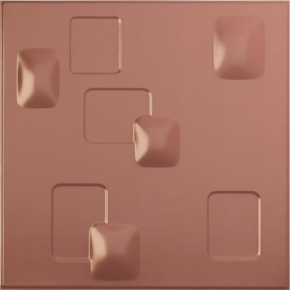 19 5/8"W x 19 5/8"H Avila EnduraWall Decorative 3D Wall Panel, Universal Pearl Metallic Champagne Pink (Covers 2.67 Sq. Ft.)