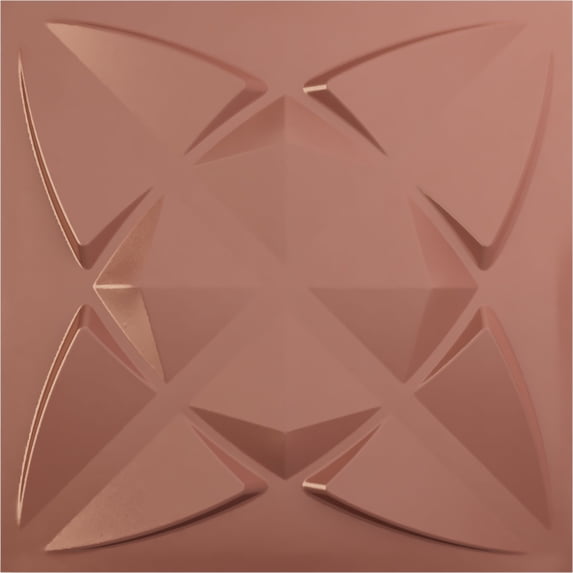 19 5/8"W x 19 5/8"H Blossom EnduraWall Decorative 3D Wall Panel, Universal Pearl Metallic Champagne Pink (Covers 2.67 Sq. Ft.)