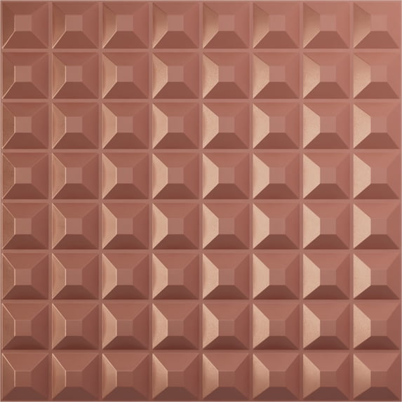 19 5/8"W x 19 5/8"H Bradford EnduraWall Decorative 3D Wall Panel, Universal Pearl Metallic Champagne Pink (Covers 2.67 Sq. Ft.)