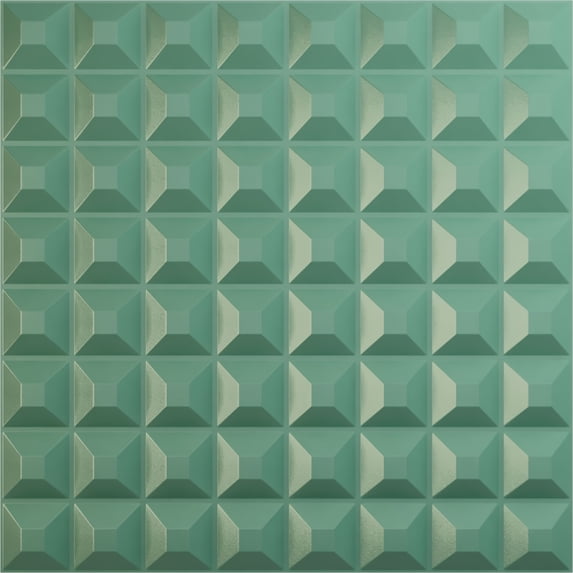19 5/8"W x 19 5/8"H Bradford EnduraWall Decorative 3D Wall Panel, Universal Pearl Metallic Sea Mist (Covers 2.67 Sq. Ft.)