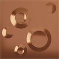thumbnail image 1 of 19 5/8"W x 19 5/8"H Cole EnduraWall Decorative 3D Wall Panel, Bright Coat Copper (Covers 2.67 Sq. Ft.), 1 of 6
