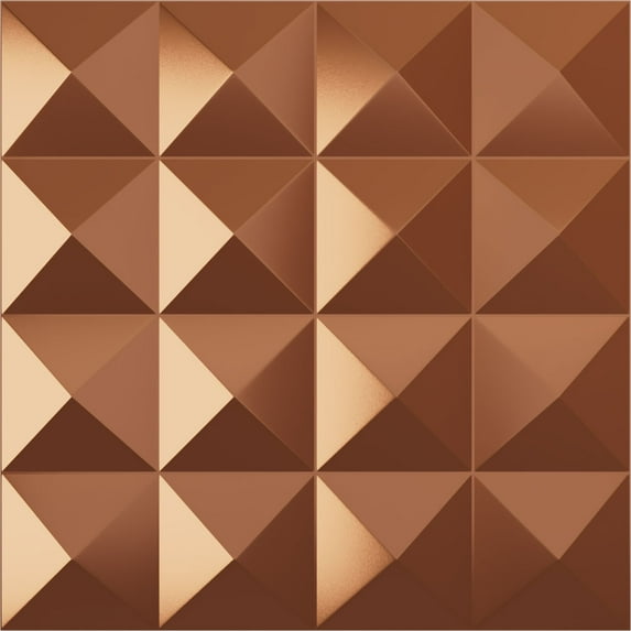 19 5/8"W x 19 5/8"H Cornelia EnduraWall Decorative 3D Wall Panel, Bright Coat Copper (Covers 2.67 Sq. Ft.)