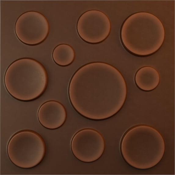 19 5/8"W x 19 5/8"H Cosmo EnduraWall Decorative 3D Wall Panel, Universal Aged Metallic Rust (Covers 2.67 Sq. Ft.)