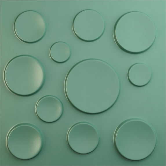 19 5/8"W x 19 5/8"H Cosmo EnduraWall Decorative 3D Wall Panel, Universal Pearl Metallic Sea Mist (Covers 2.67 Sq. Ft.)